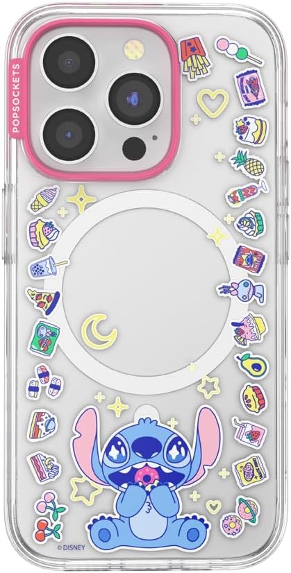 image:imagePopSockets iPhone 13 Pro Max Phone Case with MagSafe Wireless Charging Compatible Disney Mickey Latte CheckStitch Snack Attack