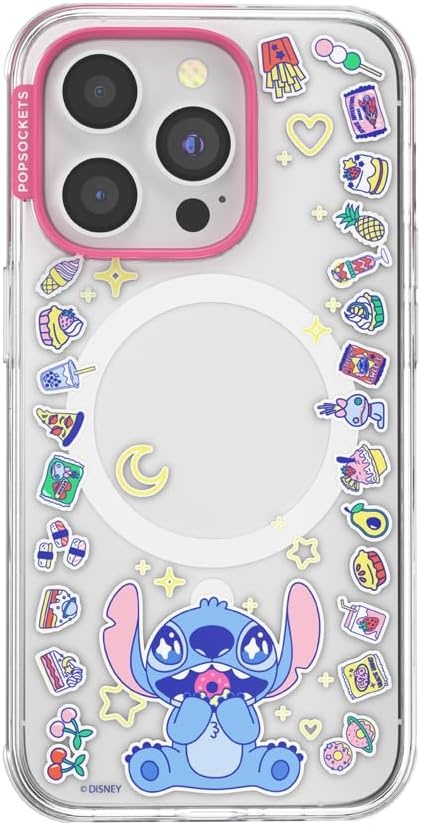 image:imagePopSockets iPhone 13 Pro Max Phone Case with MagSafe Wireless Charging Compatible Disney Mickey Latte CheckStitch Snack Attack