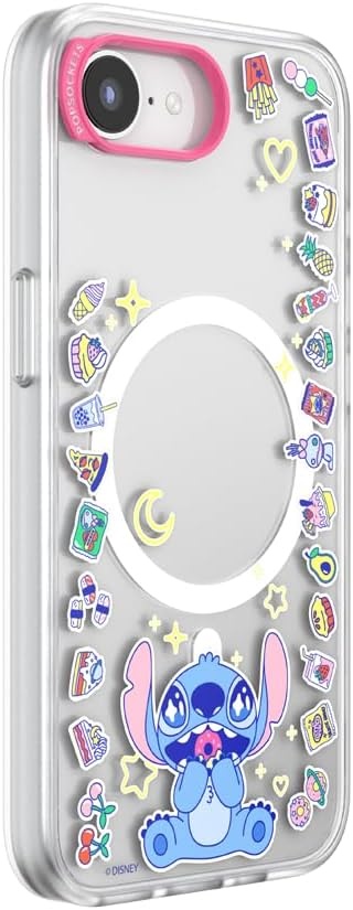 image:imagePopSockets iPhone 13 Pro Max Phone Case with MagSafe Wireless Charging Compatible Disney Mickey Latte CheckStitch Snack Attack