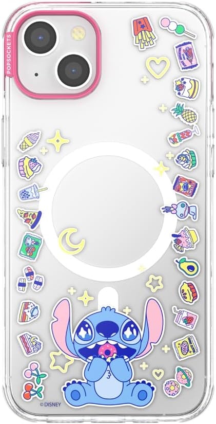 image:imagePopSockets iPhone 13 Pro Max Phone Case with MagSafe Wireless Charging Compatible Disney Mickey Latte CheckStitch Snack Attack