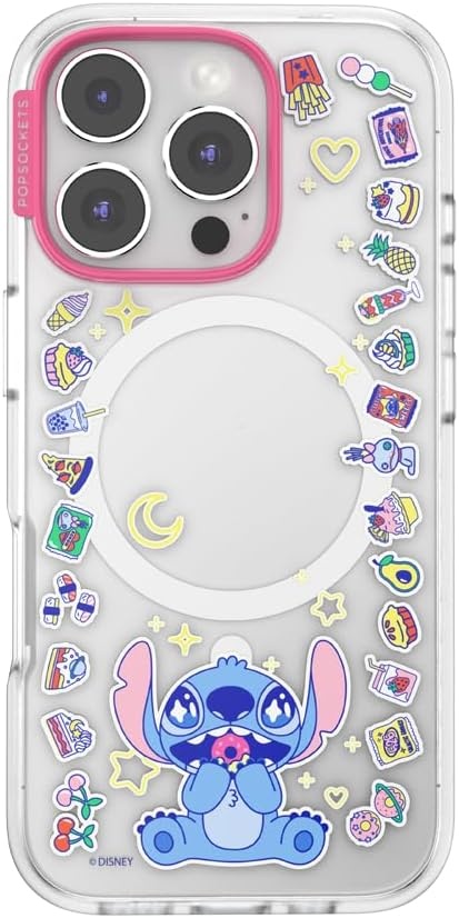 image:imagePopSockets iPhone 13 Pro Max Phone Case with MagSafe Wireless Charging Compatible Disney Mickey Latte CheckStitch Snack Attack