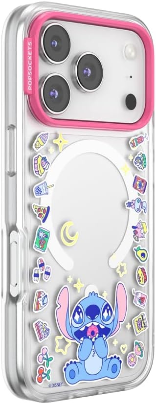 image:imagePopSockets iPhone 13 Pro Max Phone Case with MagSafe Wireless Charging Compatible Disney Mickey Latte CheckStitch Snack Attack