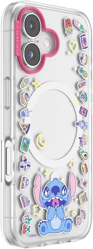 image:imagePopSockets iPhone 13 Pro Max Phone Case with MagSafe Wireless Charging Compatible Disney Mickey Latte CheckStitch Snack Attack