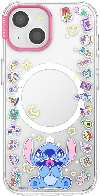 image:imagePopSockets iPhone 13 Pro Max Phone Case with MagSafe Wireless Charging Compatible Disney Mickey Latte CheckStitch Snack Attack