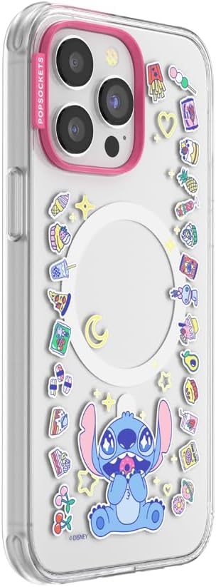 image:imagePopSockets iPhone 13 Pro Max Phone Case with MagSafe Wireless Charging Compatible Disney Mickey Latte CheckStitch Snack Attack