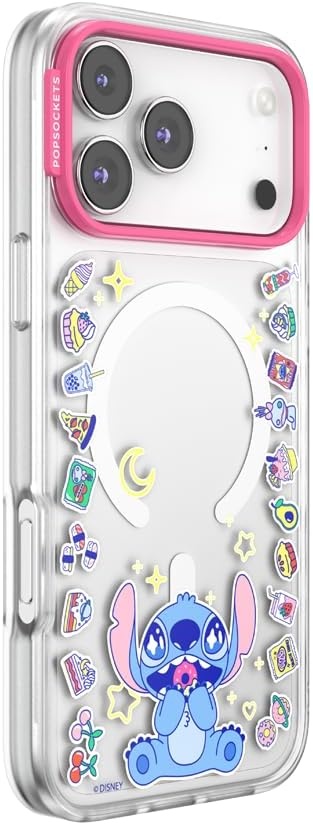 image:imagePopSockets iPhone 13 Pro Max Phone Case with MagSafe Wireless Charging Compatible Disney Mickey Latte CheckStitch Snack Attack