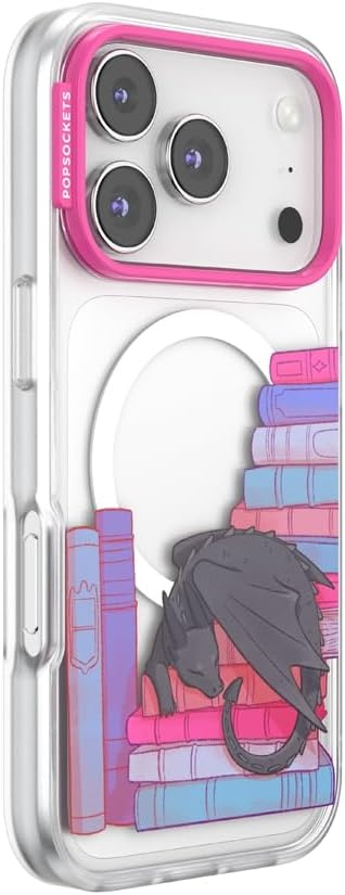 image:imagePopSockets iPhone 15 Pro Phone Case with MagSafe Wireless Charging Compatible Dragon The 13Curled Up With a Good Book