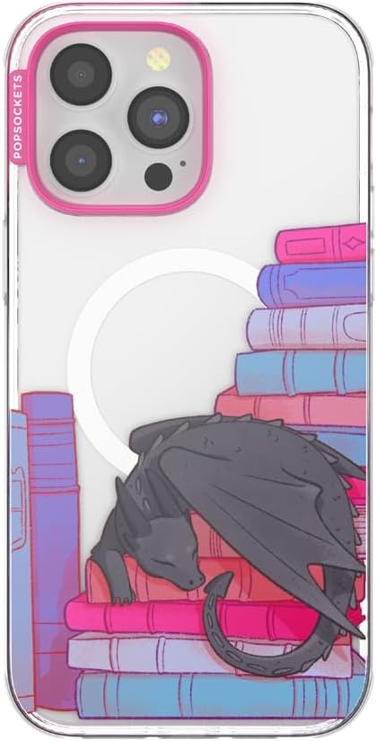 image:imagePopSockets iPhone 15 Pro Phone Case with MagSafe Wireless Charging Compatible Dragon The 13Curled Up With a Good Book