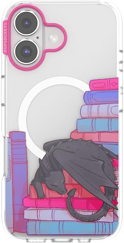 image:imagePopSockets iPhone 15 Pro Phone Case with MagSafe Wireless Charging Compatible Dragon The 13Curled Up With a Good Book