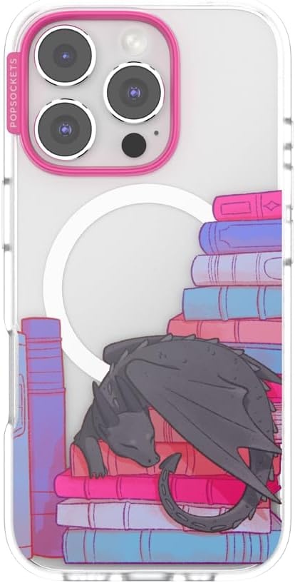 image:imagePopSockets iPhone 15 Pro Phone Case with MagSafe Wireless Charging Compatible Dragon The 13Curled Up With a Good Book