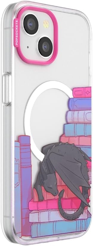 image:imagePopSockets iPhone 15 Pro Phone Case with MagSafe Wireless Charging Compatible Dragon The 13Curled Up With a Good Book