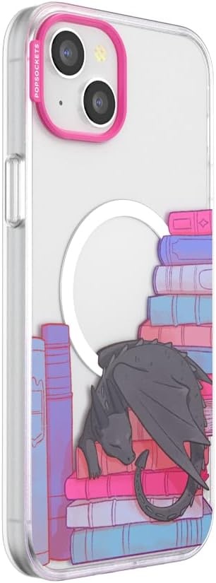 image:imagePopSockets iPhone 15 Pro Phone Case with MagSafe Wireless Charging Compatible Dragon The 13Curled Up With a Good Book
