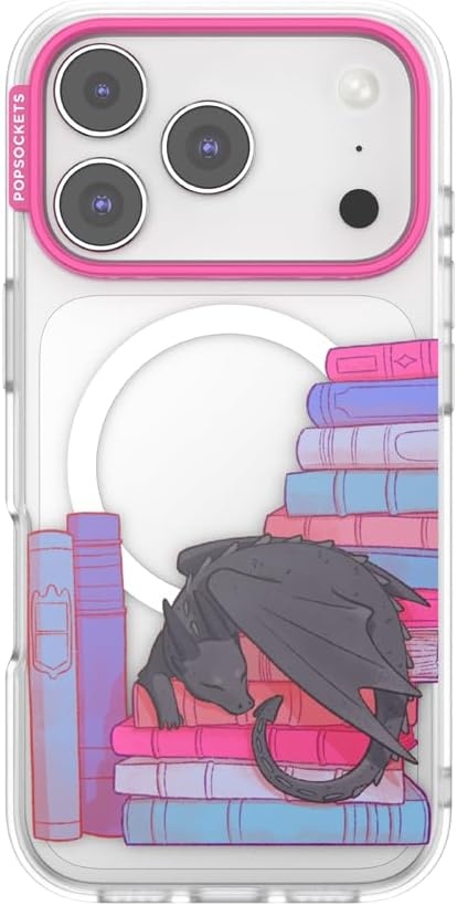 image:imagePopSockets iPhone 15 Pro Phone Case with MagSafe Wireless Charging Compatible Dragon The 13Curled Up With a Good Book