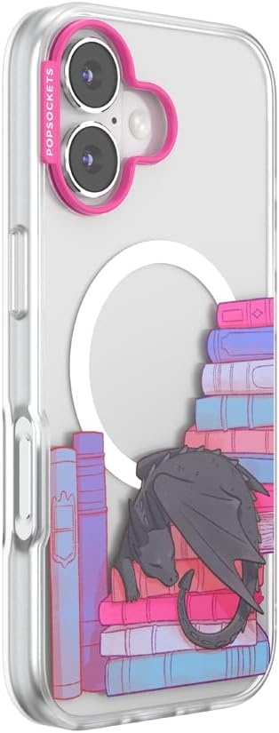 image:imagePopSockets iPhone 15 Pro Phone Case with MagSafe Wireless Charging Compatible Dragon The 13Curled Up With a Good Book