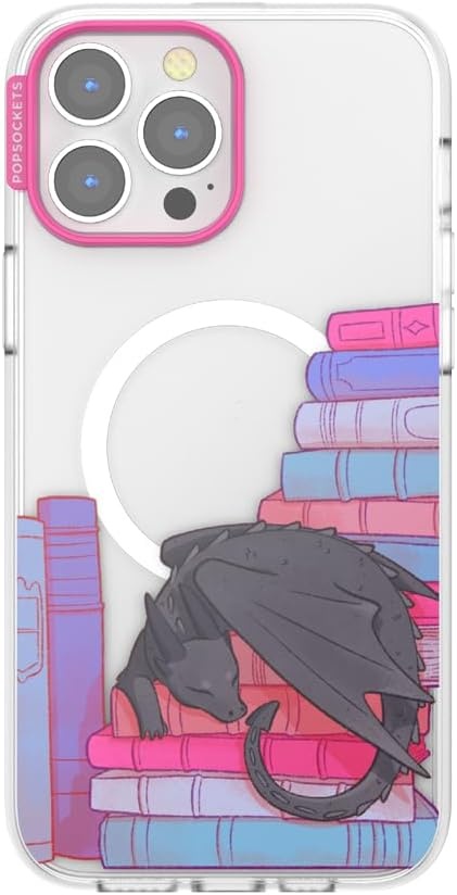 image:imagePopSockets iPhone 15 Pro Phone Case with MagSafe Wireless Charging Compatible Dragon The 13Curled Up With a Good Book