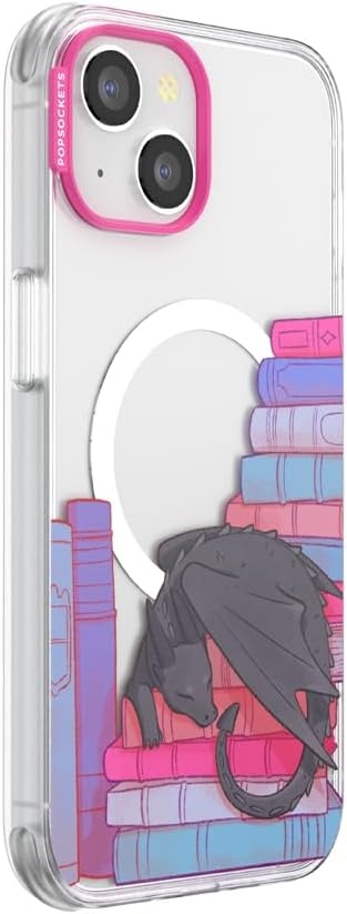 image:imagePopSockets iPhone 15 Pro Phone Case with MagSafe Wireless Charging Compatible Dragon The 13Curled Up With a Good Book