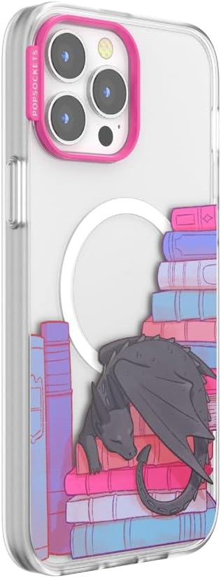 image:imagePopSockets iPhone 15 Pro Phone Case with MagSafe Wireless Charging Compatible Dragon The 13Curled Up With a Good Book