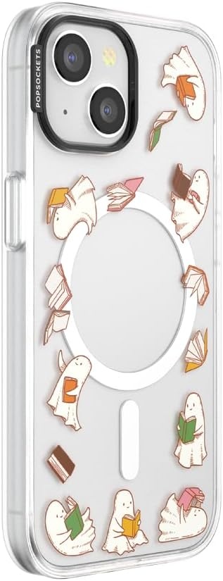 image:imagePopSockets iPhone 15 Pro Phone Case with MagSafe Wireless Charging Compatible Dragon The 13Spooky Book Club Clear