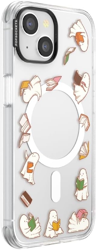 image:imagePopSockets iPhone 15 Pro Phone Case with MagSafe Wireless Charging Compatible Dragon The 13Spooky Book Club Clear