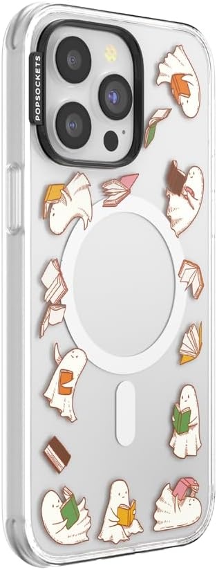 image:imagePopSockets iPhone 15 Pro Phone Case with MagSafe Wireless Charging Compatible Dragon The 13Spooky Book Club Clear