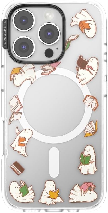 image:imagePopSockets iPhone 15 Pro Phone Case with MagSafe Wireless Charging Compatible Dragon The 13Spooky Book Club Clear