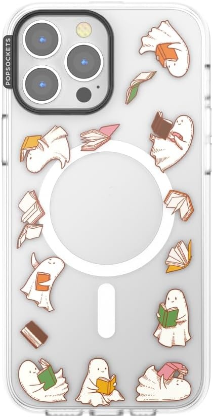 image:imagePopSockets iPhone 15 Pro Phone Case with MagSafe Wireless Charging Compatible Dragon The 13Spooky Book Club Clear