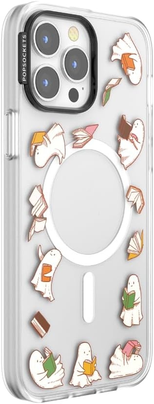 image:imagePopSockets iPhone 15 Pro Phone Case with MagSafe Wireless Charging Compatible Dragon The 13Spooky Book Club Clear
