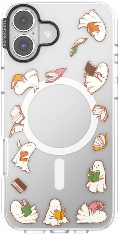 image:imagePopSockets iPhone 15 Pro Phone Case with MagSafe Wireless Charging Compatible Dragon The 13Spooky Book Club Clear