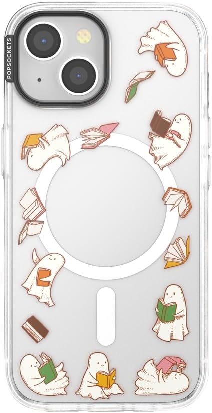 image:imagePopSockets iPhone 15 Pro Phone Case with MagSafe Wireless Charging Compatible Dragon The 13Spooky Book Club Clear