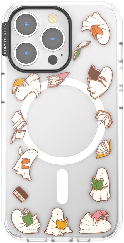 image:imagePopSockets iPhone 15 Pro Phone Case with MagSafe Wireless Charging Compatible Dragon The 13Spooky Book Club Clear