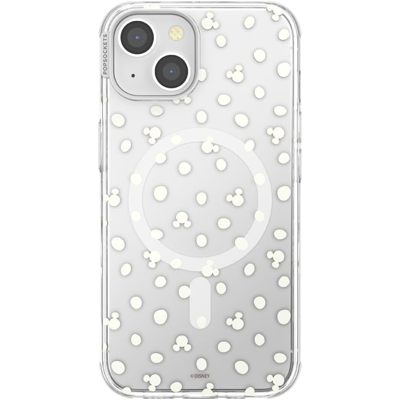 image:imagePopSockets iPhone 13 Pro Max Phone Case with MagSafe Wireless Charging Compatible Disney  Mickey Latte CheckMickey Polka Dot