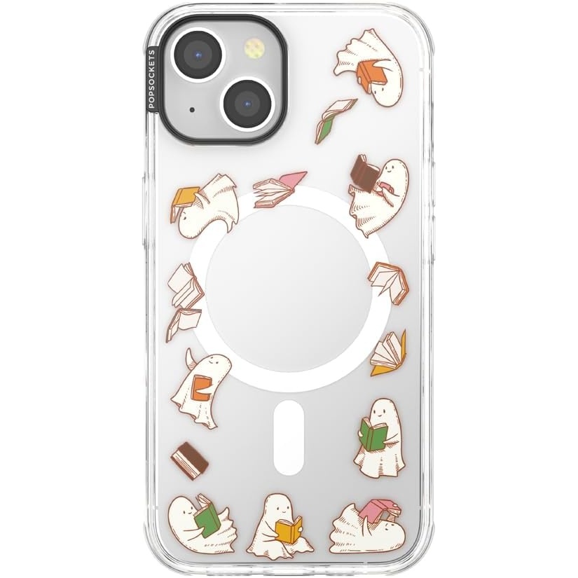 image:imagePopSockets iPhone 15 Pro Phone Case with MagSafe Wireless Charging Compatible Dragon  The 13Spooky Book Club Clear