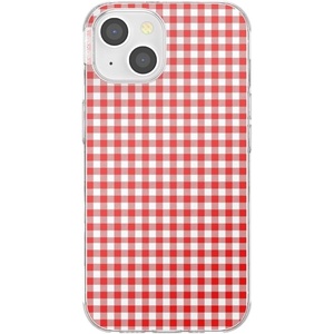 PopSockets iPhone 13 Pro Max Phone Case with MagSafe, Wireless Charging Compatible, Checkered – Blush Gingham(Red Gingham)