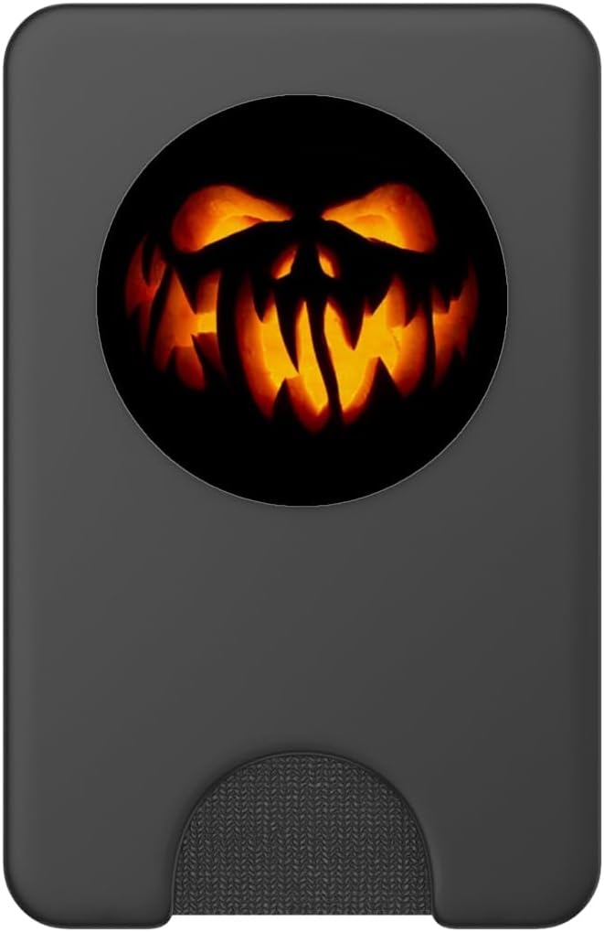 image:imagePopSockets Halloween Phone Grip Spooky JackoLantern PopSockets PopGrip for MagSafeMagnetic PopWallet