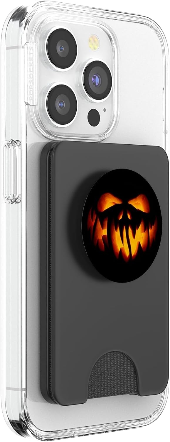 image:imagePopSockets Halloween Phone Grip Spooky JackoLantern PopSockets PopGrip for MagSafeMagnetic PopWallet