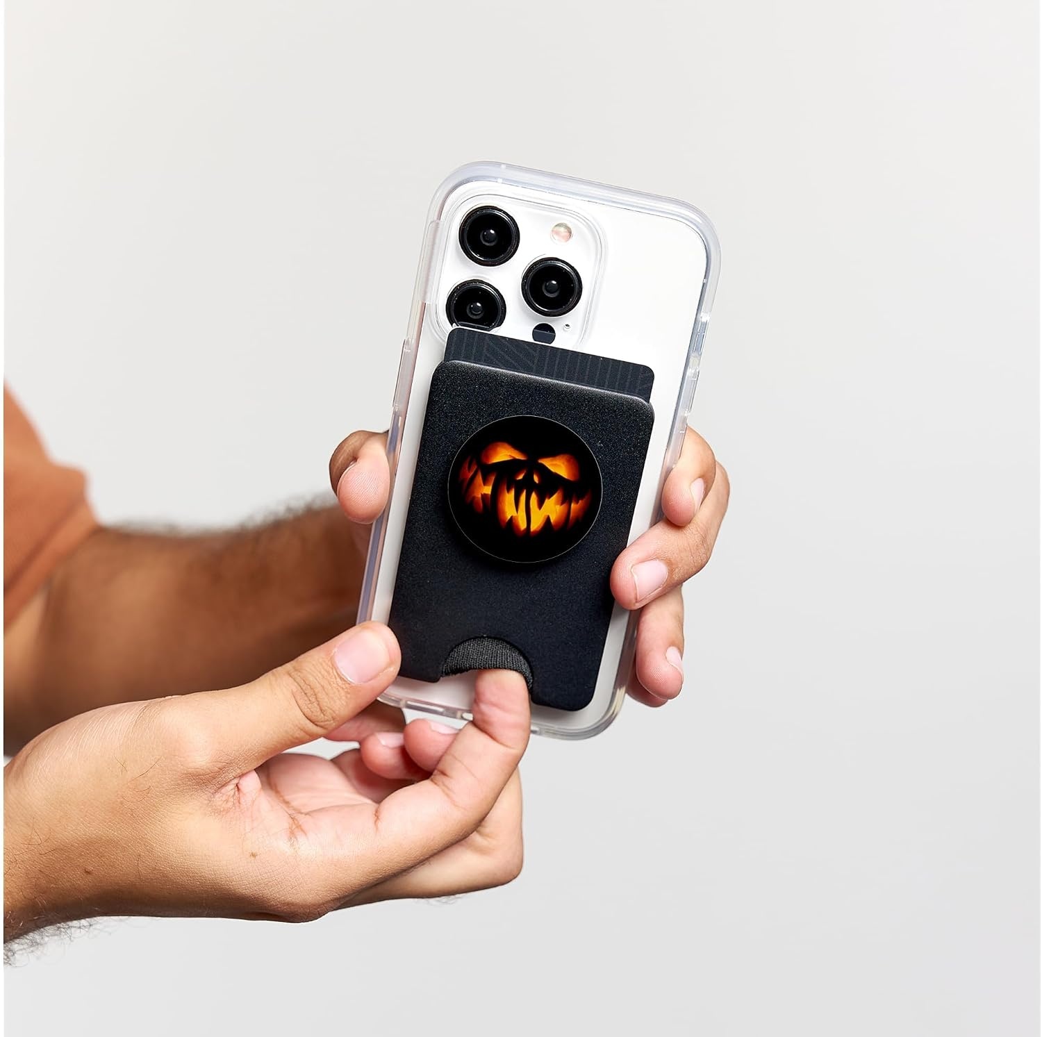 image:imagePopSockets Halloween Phone Grip Spooky JackoLantern PopSockets PopGrip for MagSafeMagnetic PopWallet