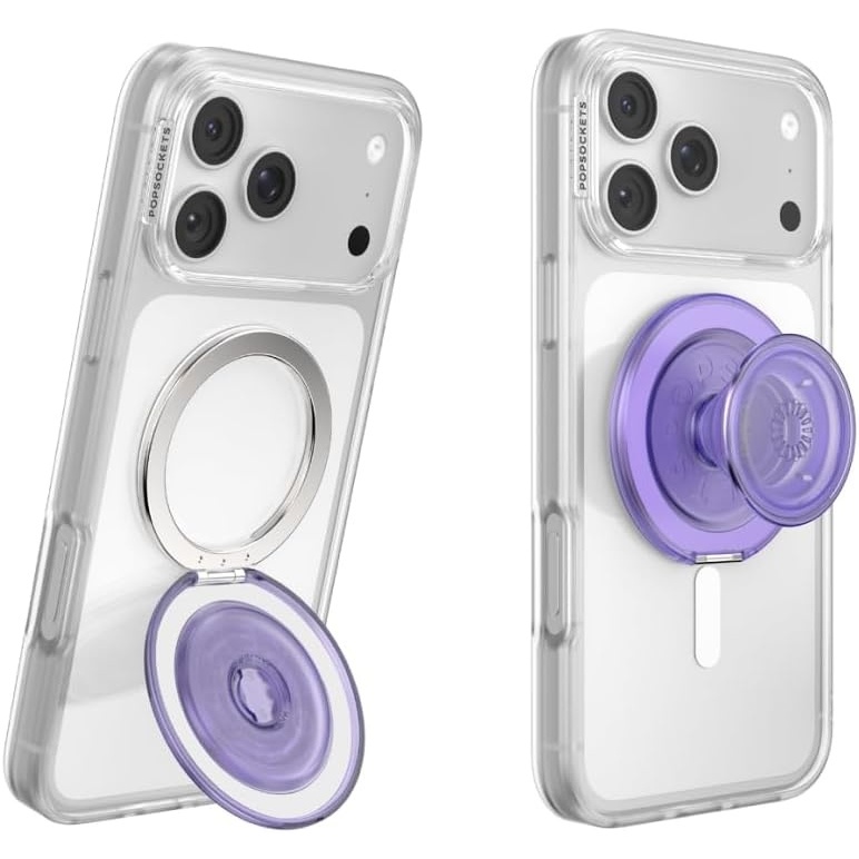 image:imagePopSockets KickOut Grip for MagSafe Adjustable Kickstand for Portrait or Landscape Magnetic Stand Green  GreenDusty Purple
