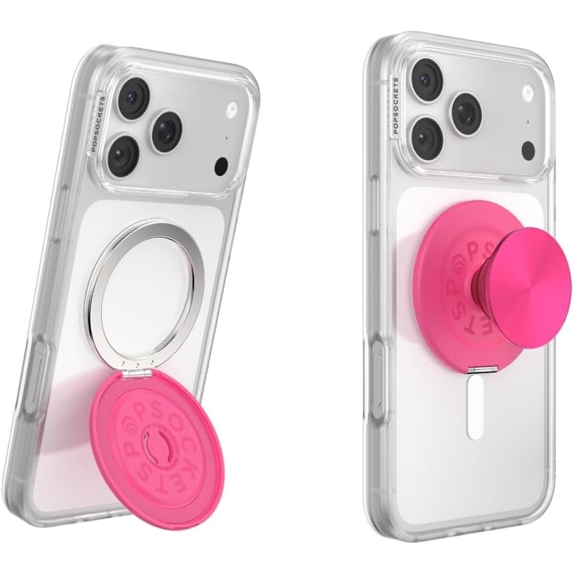image:imagePopSockets KickOut Grip for MagSafe Adjustable Kickstand for Portrait or Landscape Magnetic Stand Green  GreenFuchsia