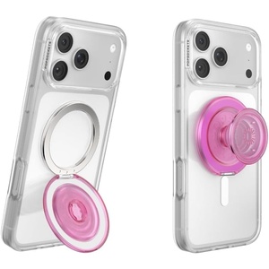 PopSockets Kick-Out Grip for MagSafe, Adjustable Kickstand for Portrait or Landscape, Magnetic Stand, Green – Green(Baby Pink)