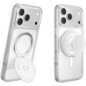 PopSockets Kick-Out Grip for MagSafe, Adjustable Kickstand for Portrait or Landscape, Magnetic Stand, Green – Green(Glossy White)