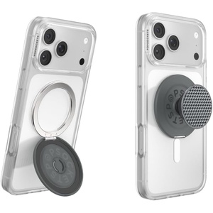PopSockets Kick-Out Grip for MagSafe, Adjustable Kickstand for Portrait or Landscape, Magnetic Stand, Green – Green(Knurl Gunmetal)