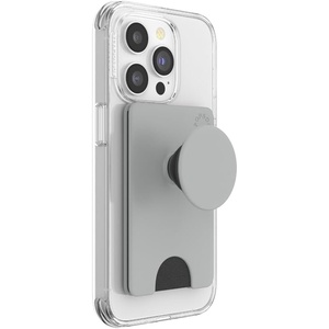 PopSockets Kick-Out Wallet for MagSafe, Adjustable Kickstand, Magnetic Stand, Green – Knurl Forest(Tech Grey)