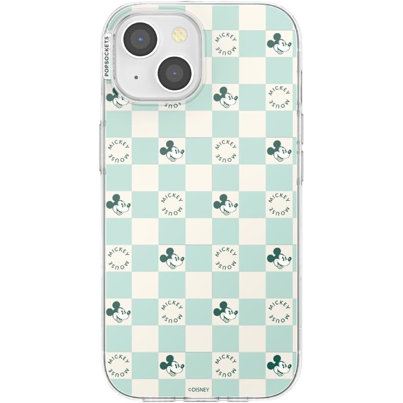image:imagePopSockets iPhone 15 Phone Case with MagSafe Wireless Charging Compatible Disney  Mickey Classic Check