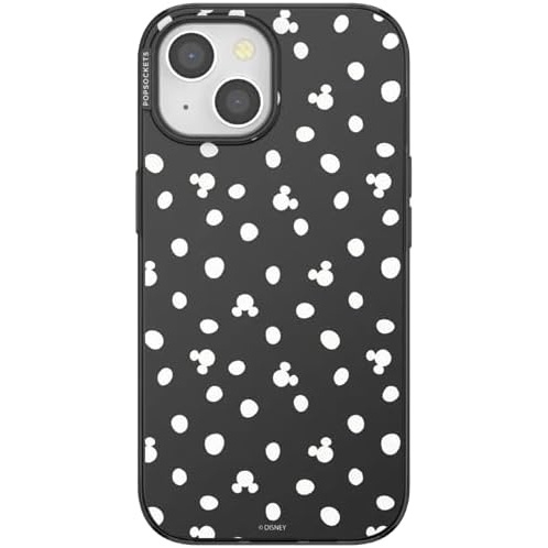 image:imagePopSockets iPhone 15 Phone Case with MagSafe Wireless Charging Compatible Disney  Mickey Polka Dot Black