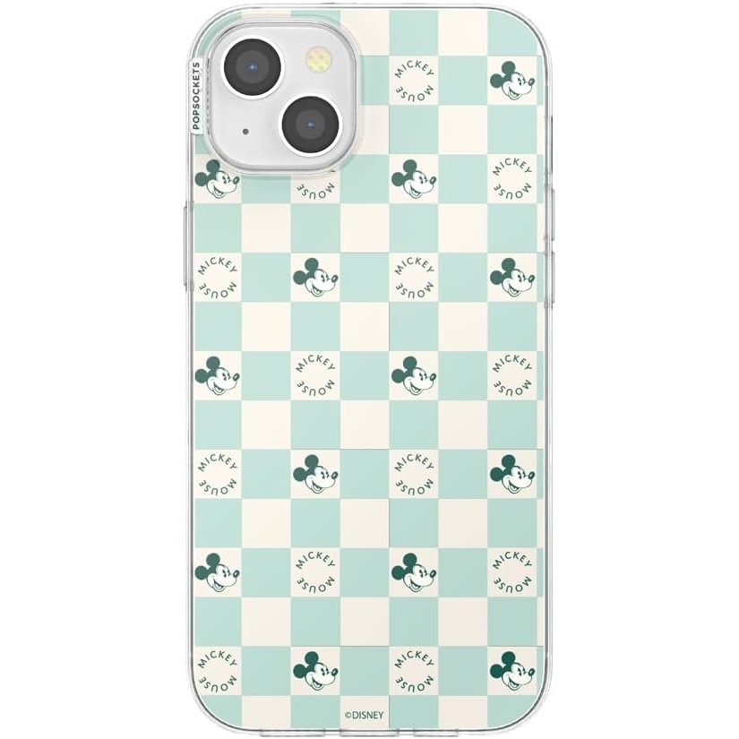 image:imagePopSockets iPhone 15 Plus Phone Case with MagSafe Wireless Charging Compatible Disney  Mickey Classic Check