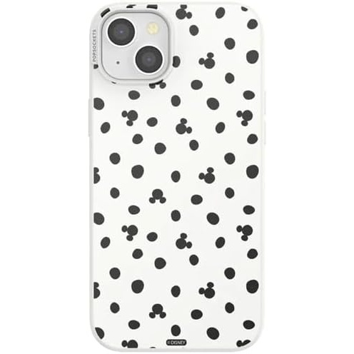 image:imagePopSockets iPhone 15 Plus Phone Case with MagSafe Wireless Charging Compatible Disney  Mickey Polka Dot White