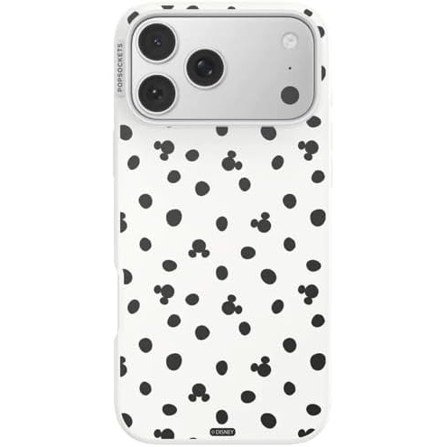 image:imagePopSockets iPhone 17 Pro Max Phone Case with MagSafe Wireless Charging Compatible Disney  Mickey Polka Dot White