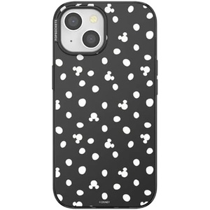 PopSockets iPhone 15 Phone Case with MagSafe, Wireless Charging Compatible, Disney – Mickey Polka Dot Black