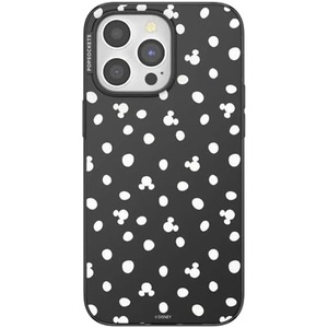 PopSockets iPhone 15 Pro Max Phone Case with MagSafe, Wireless Charging Compatible, Disney – Mickey Polka Dot Black