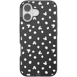 PopSockets iPhone 17 Phone Case with MagSafe, Wireless Charging Compatible, Disney – Mickey Polka Dot Black